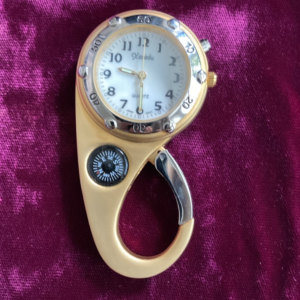 Vintage Belt-Loop Golf Watch with Compass and Lighted Face